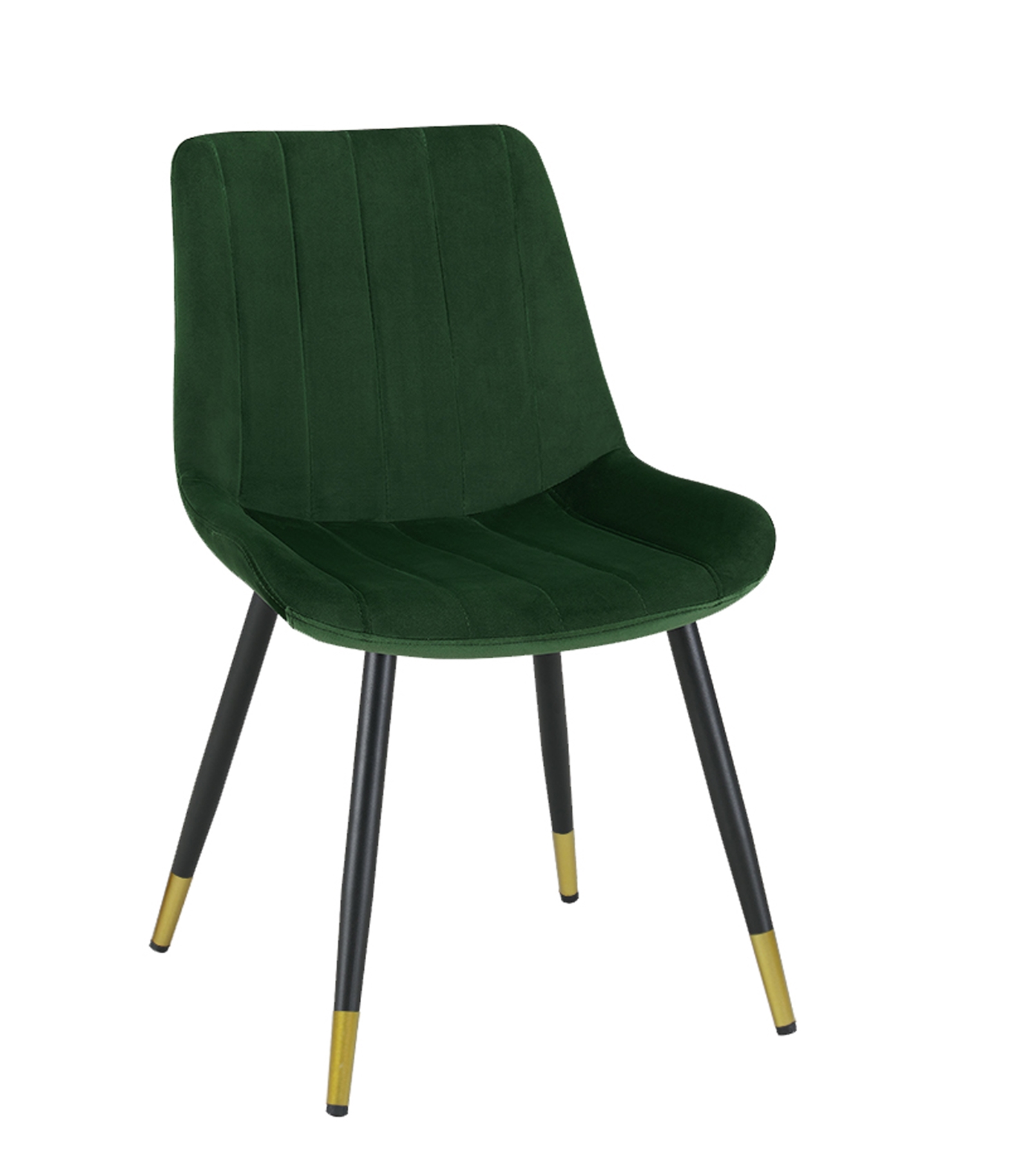 Enzo Velvet Dining Chair Green - Click Image to Close